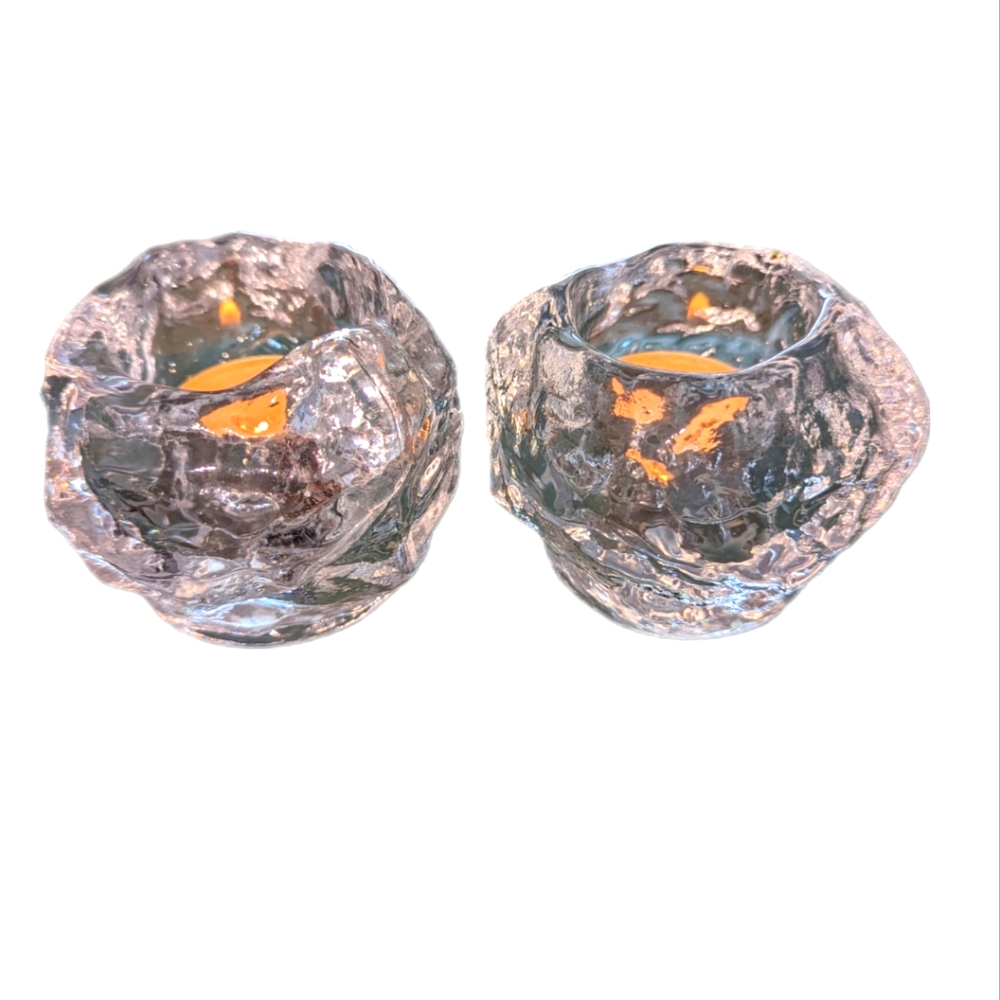 Pair (2) of Snowball Votives.